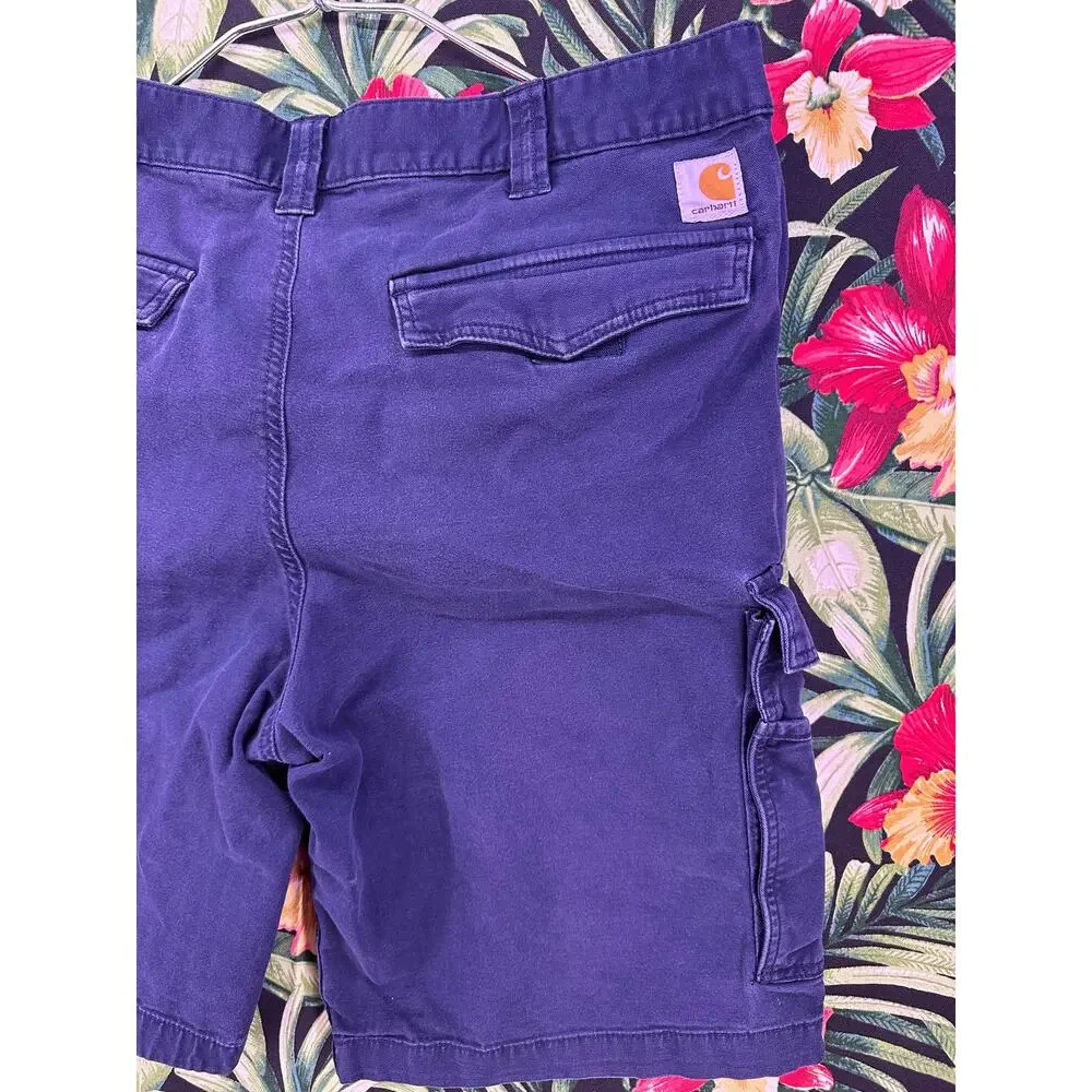 Carhartt Navy Cargo Shorts Stained Size 38